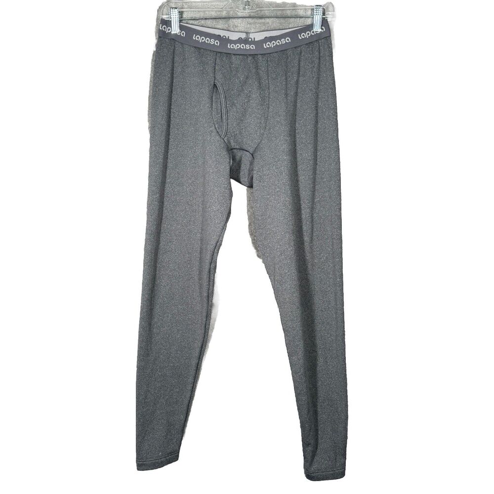Lapasa Pants Men Large Gray Long Underwear Casual Neutral Travel Outdoors Hiking